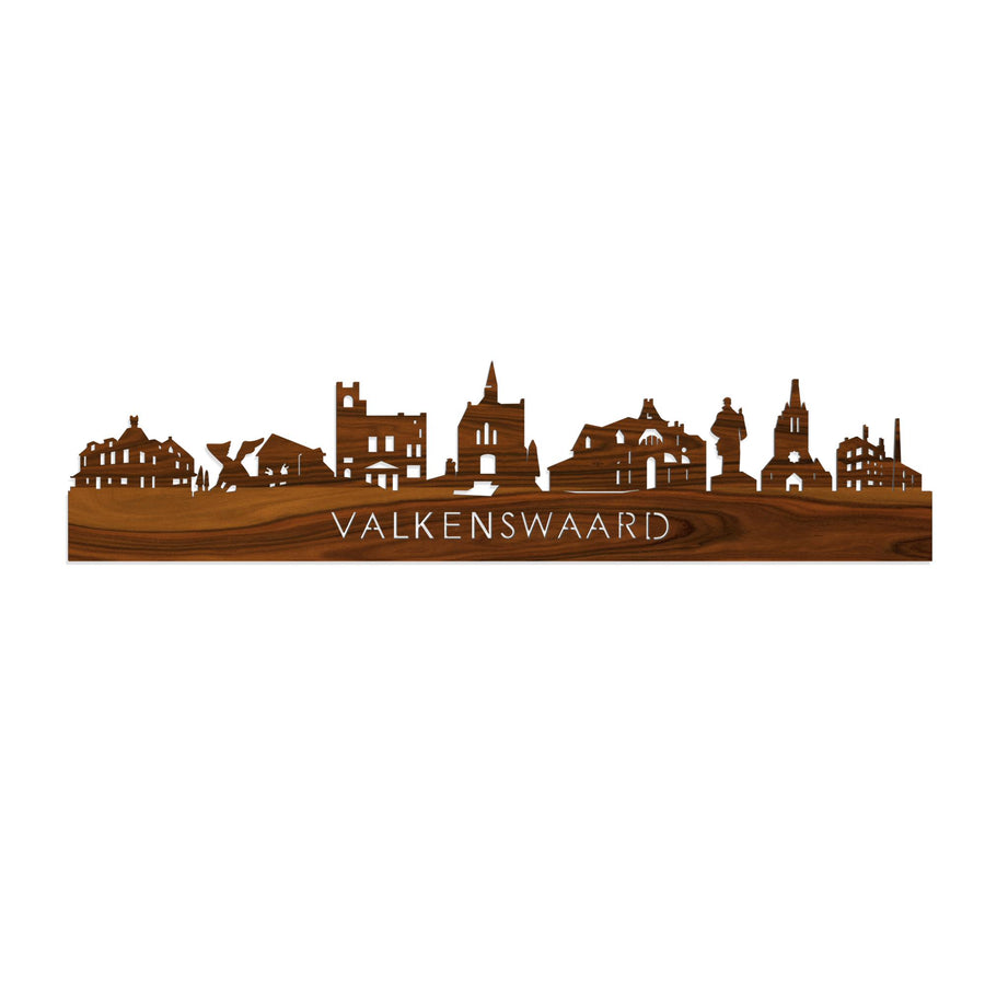 Skyline Valkenswaard Palissander 80 cm Zonder verlichting houten cadeau decoratie relatiegeschenk van WoodWideCities