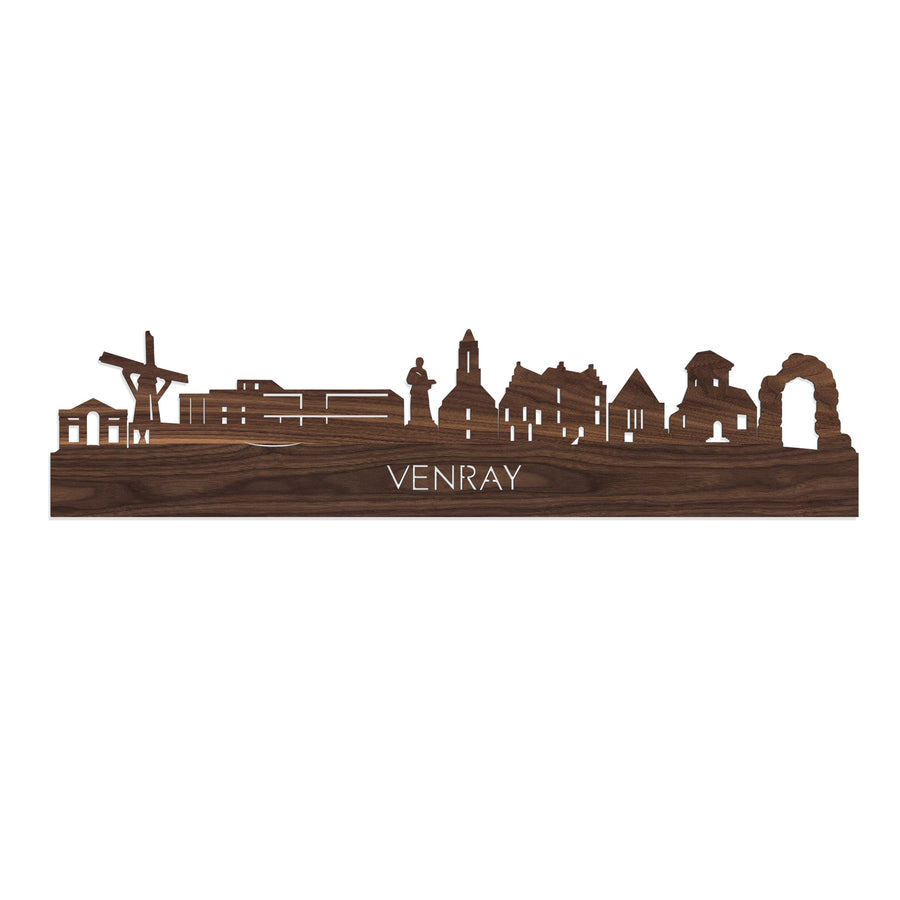 Skyline Venray Noten houten cadeau decoratie relatiegeschenk van WoodWideCities