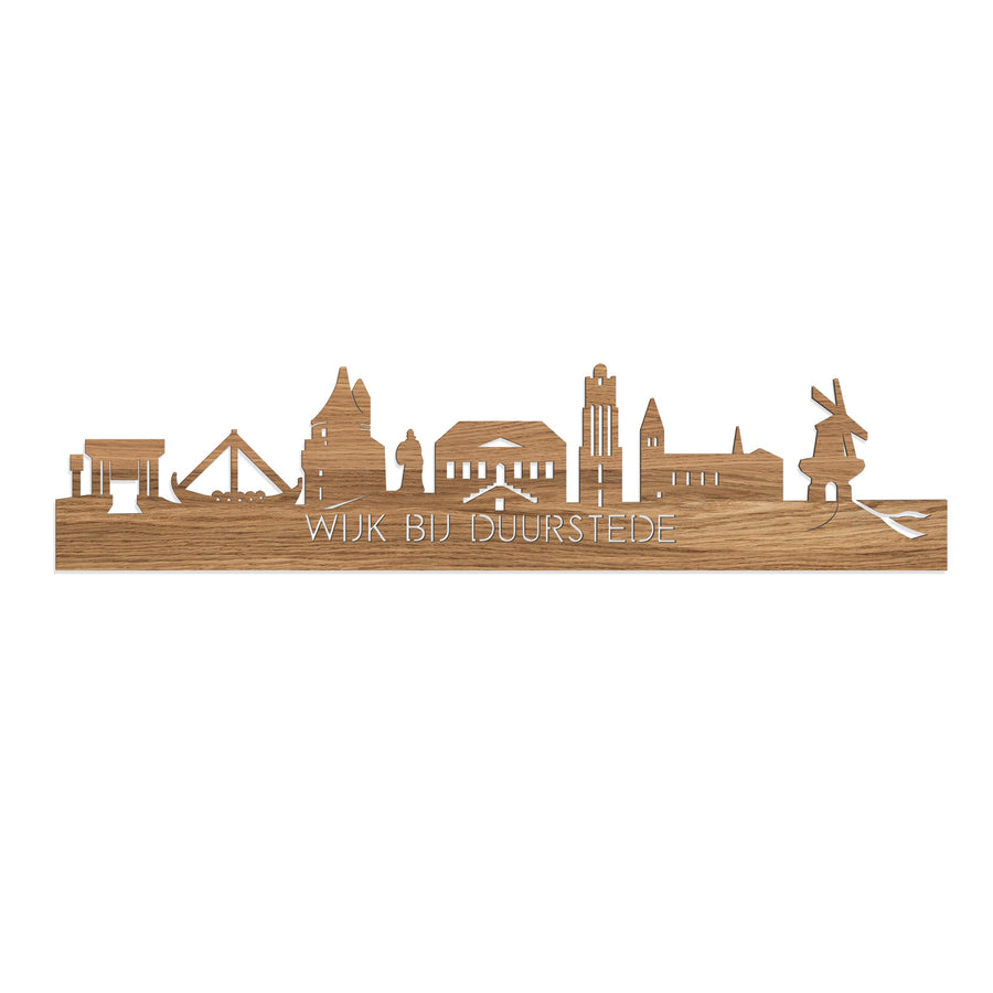 Skyline Wijk bij Duurstede Eiken houten cadeau decoratie relatiegeschenk van WoodWideCities