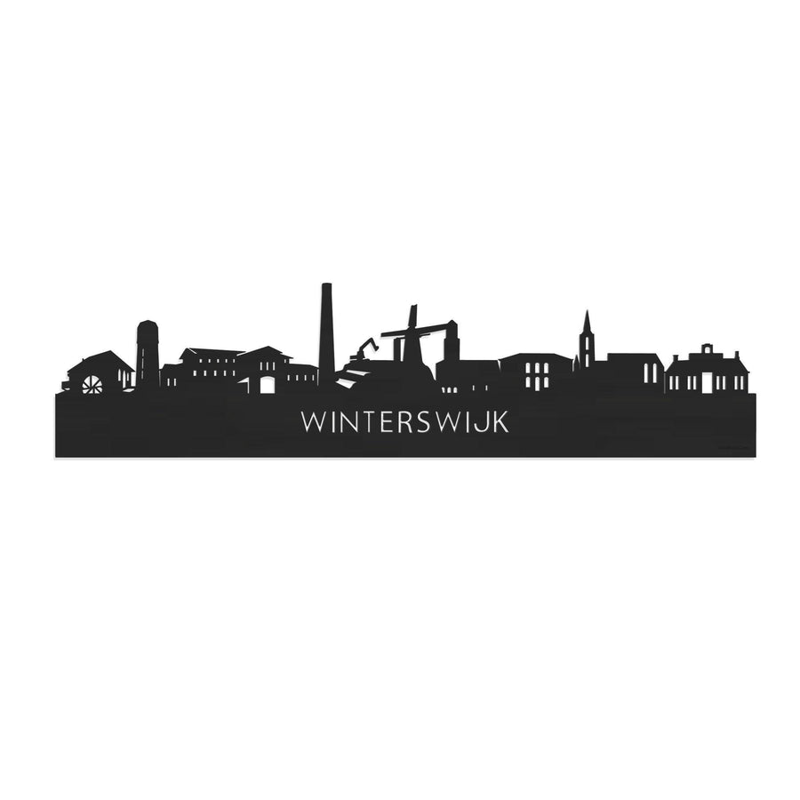 Skyline Winterswijk Black 80 cm Zonder verlichting houten cadeau decoratie relatiegeschenk van WoodWideCities