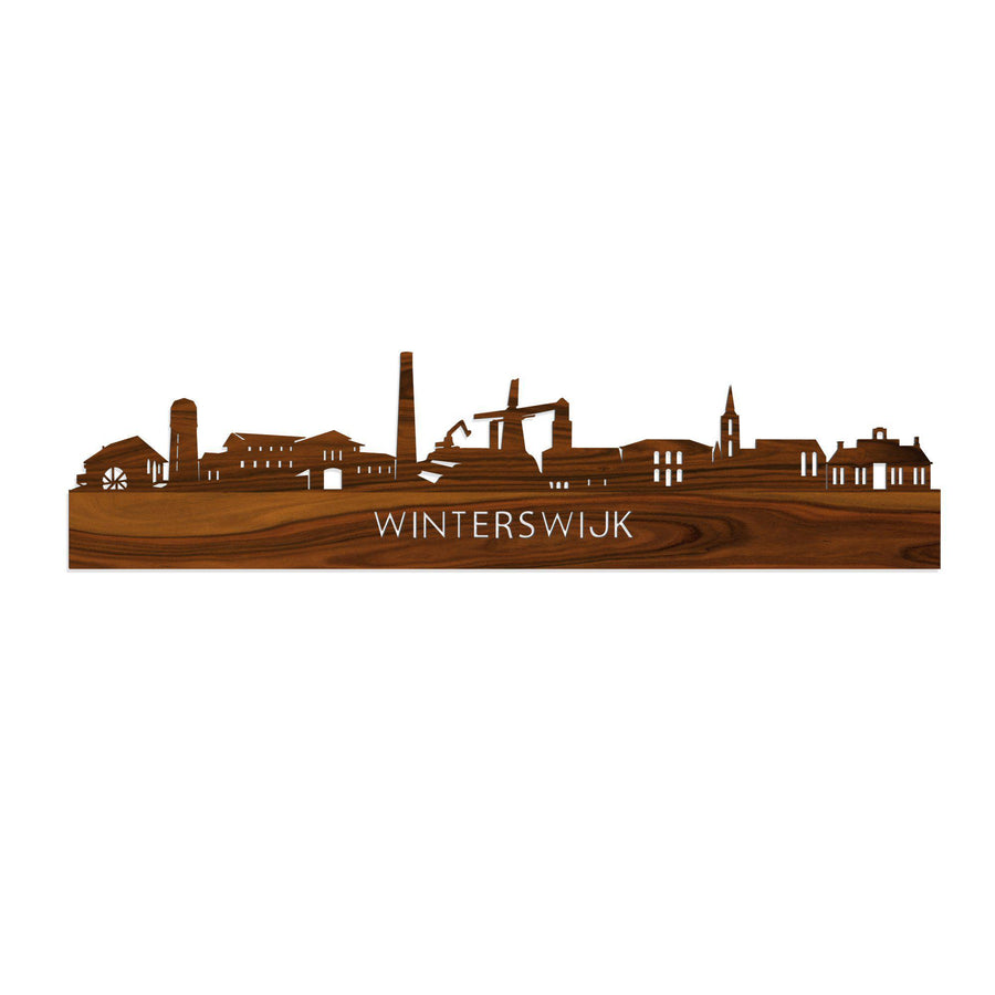 Skyline Winterswijk Palissander 80 cm Zonder verlichting houten cadeau decoratie relatiegeschenk van WoodWideCities