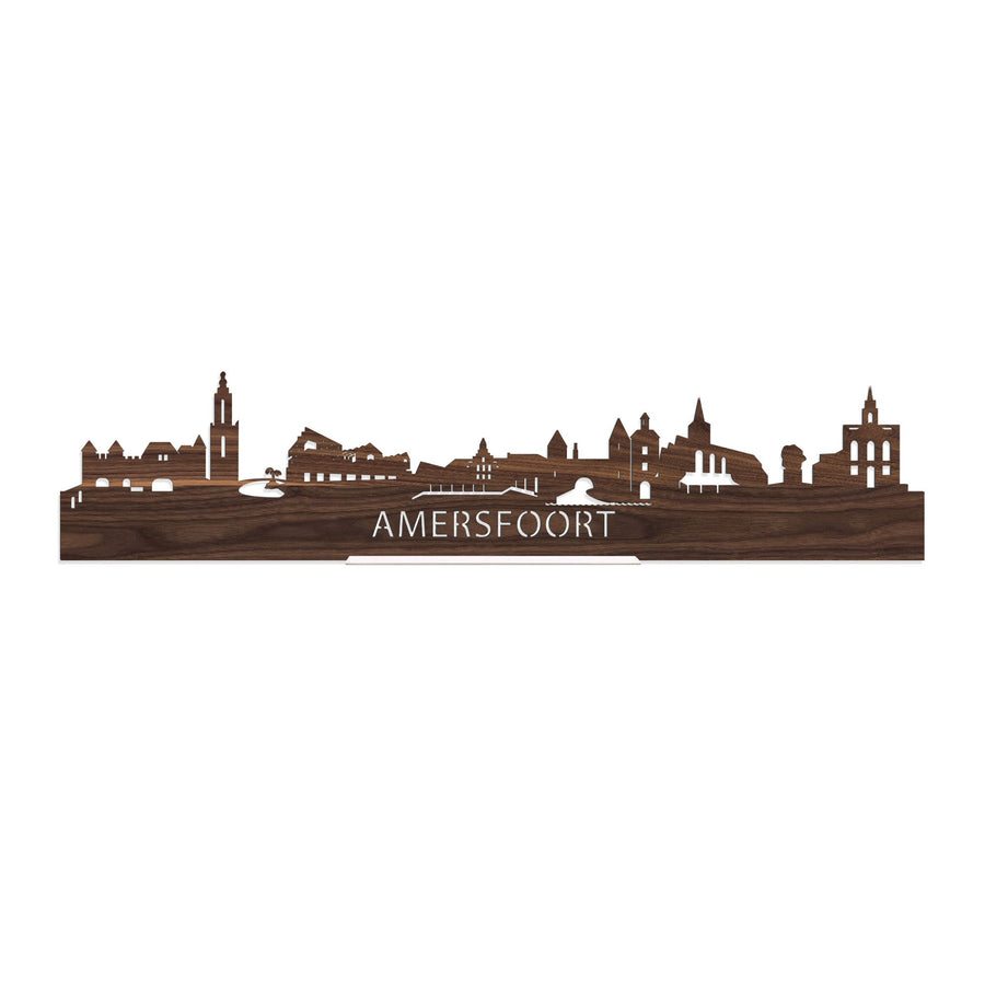 Standing Skyline Amersfoort Noten houten cadeau decoratie relatiegeschenk van WoodWideCities