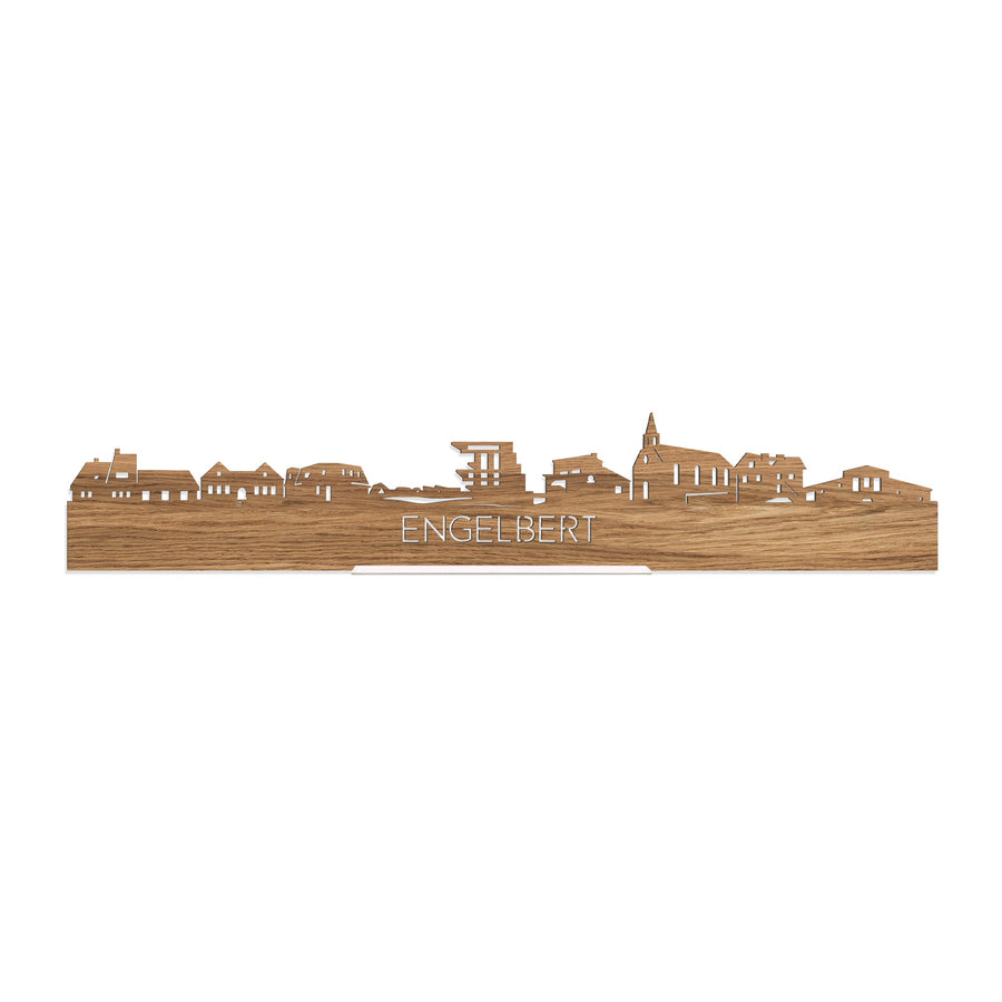 Standing Skyline Engelbert Eiken houten cadeau decoratie relatiegeschenk van WoodWideCities