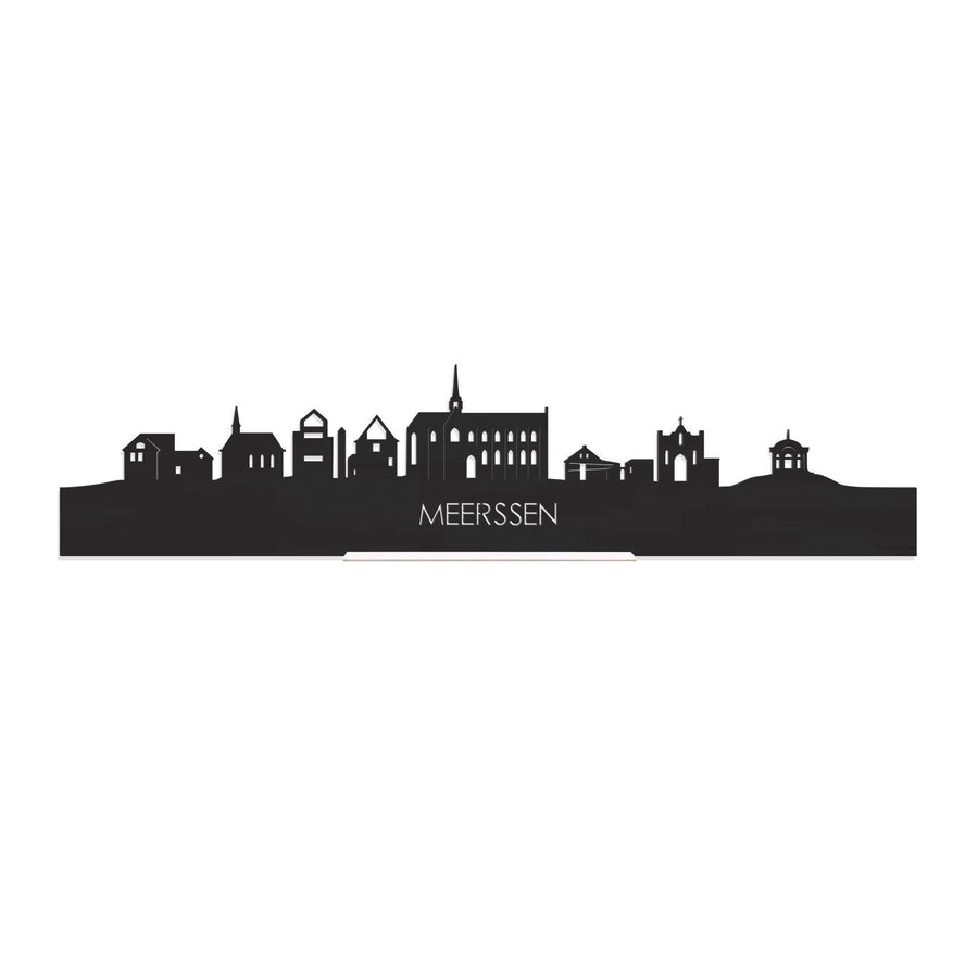 Standing Skyline Meerssen Black houten cadeau decoratie relatiegeschenk van WoodWideCities
