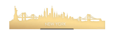 Standing Skyline New York Goud Metallic