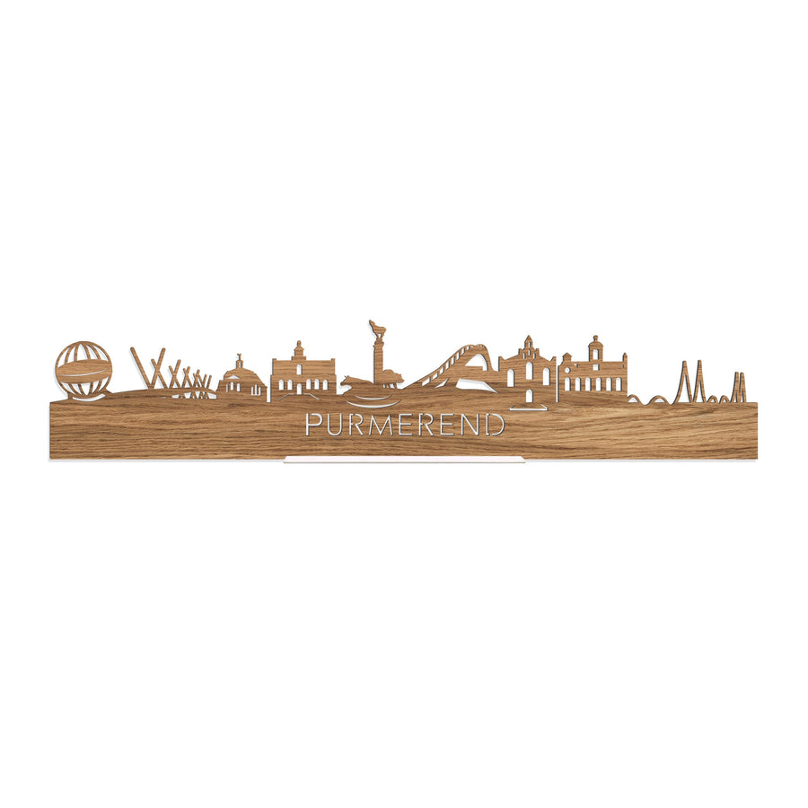 Standing Skyline Purmerend Eiken houten cadeau decoratie relatiegeschenk van WoodWideCities
