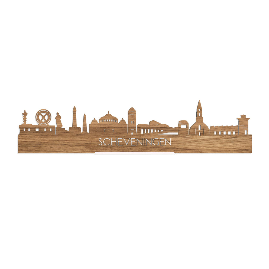Standing Skyline Scheveningen Eiken houten cadeau decoratie relatiegeschenk van WoodWideCities