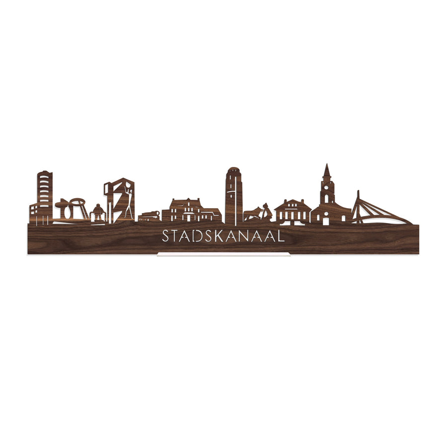 Standing Skyline Stadskanaal Noten houten cadeau decoratie relatiegeschenk van WoodWideCities