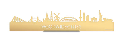 Standing Skyline WoodWideCities Gold Metallic