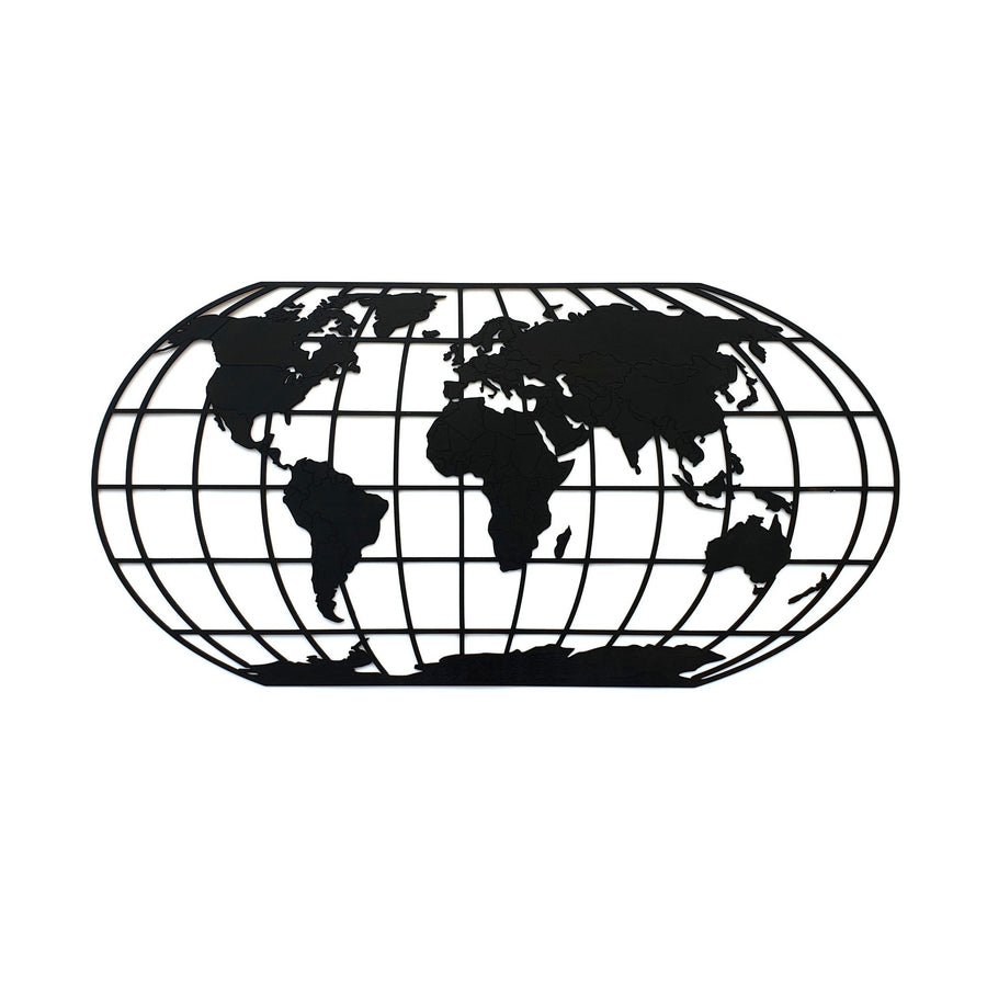 The Globe Midnight Black Zwart MDF 120x60 cm houten cadeau decoratie relatiegeschenk van WoodWideCities