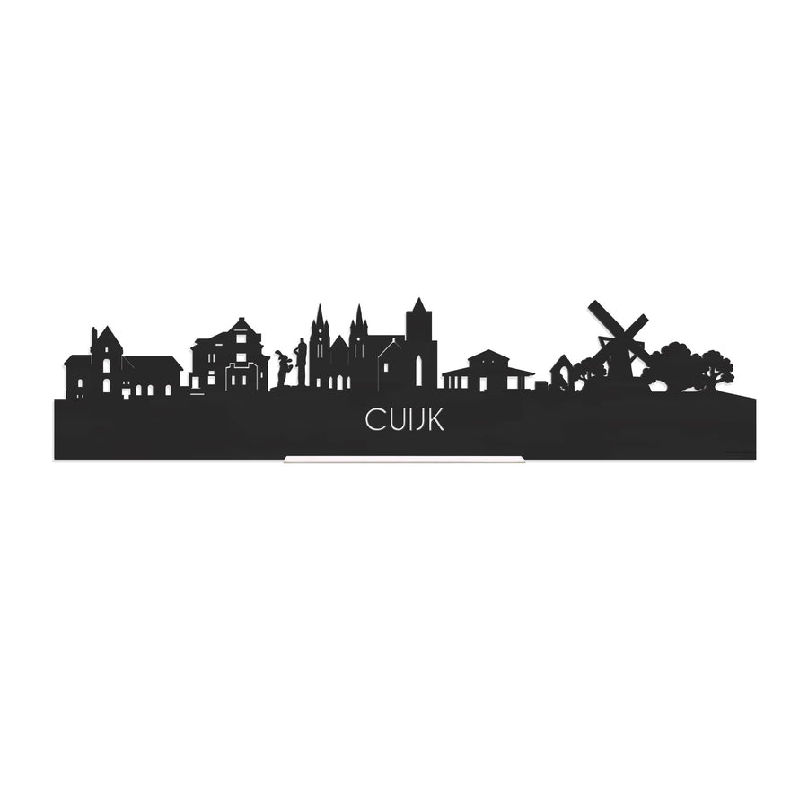Standing Skyline Cuijk Zwart houten cadeau decoratie relatiegeschenk van WoodWideCities
