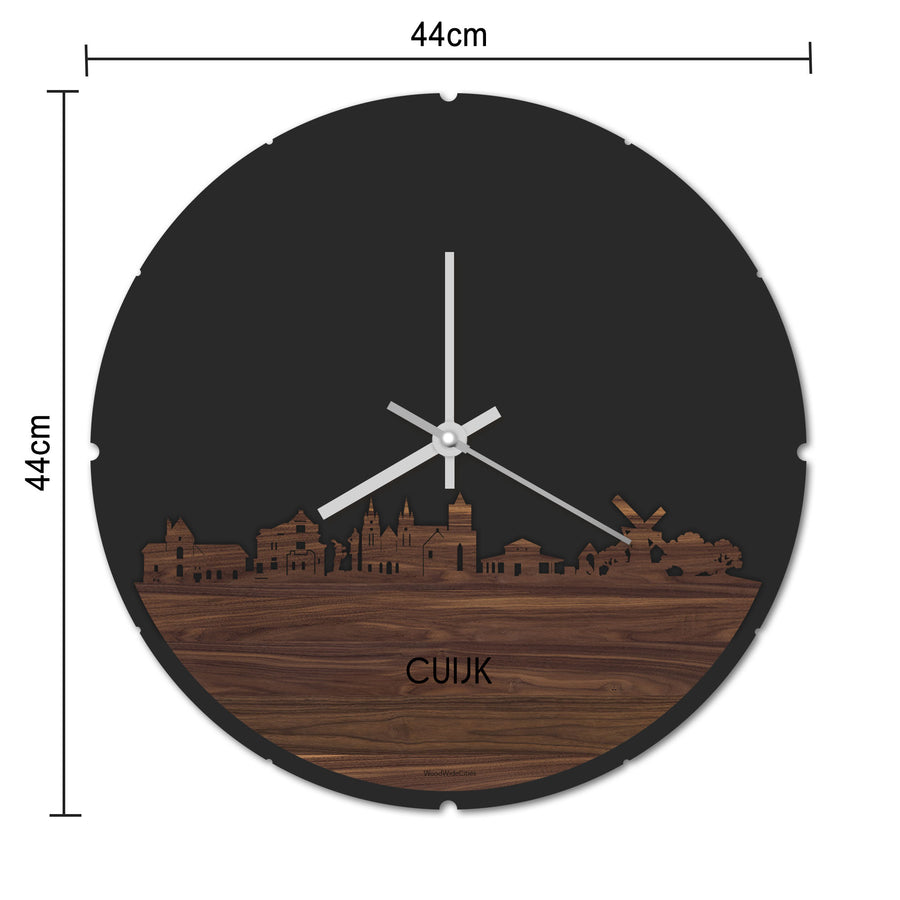 Skyline Klok Cuijk Eiken houten cadeau decoratie relatiegeschenk van WoodWideCities