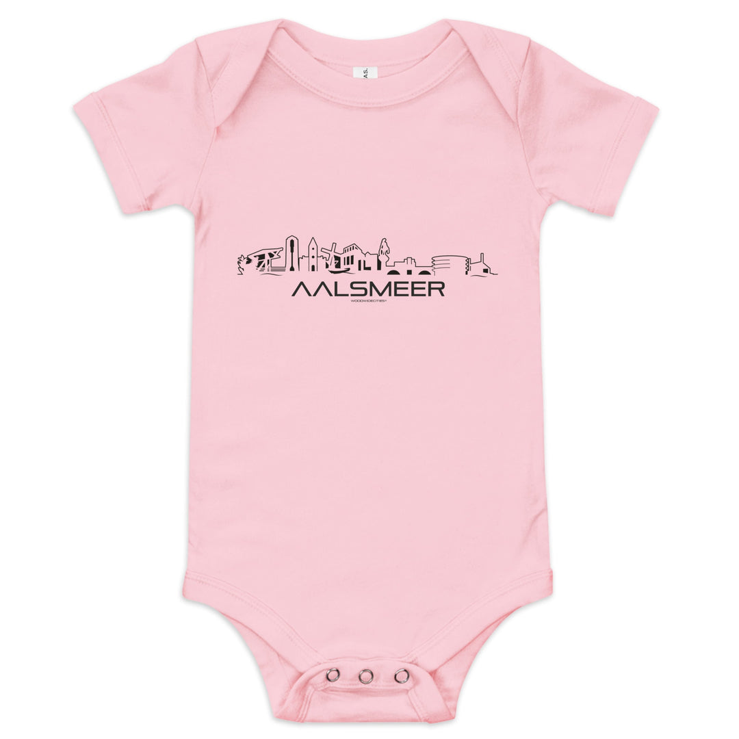 Baby Rompertje Aalsmeer Roze 3-6 m houten cadeau decoratie relatiegeschenk van WoodWideCities