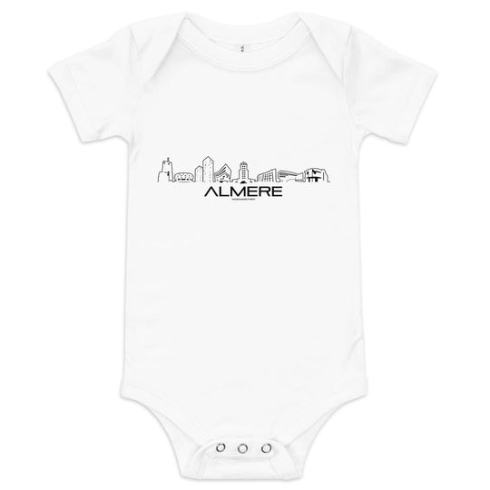 Baby Rompertje Almere White 3-6m houten cadeau decoratie relatiegeschenk van WoodWideCities