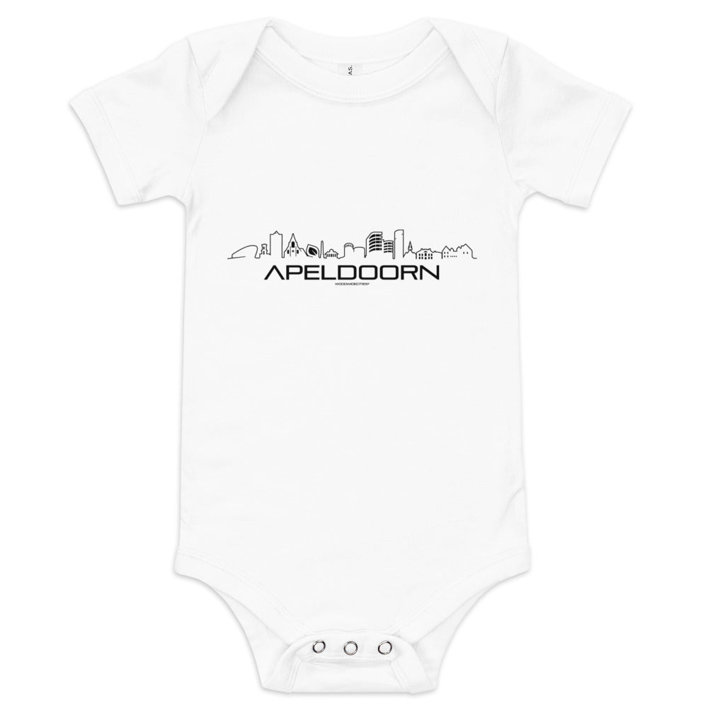 Baby Rompertje Apeldoorn houten cadeau decoratie relatiegeschenk van WoodWideCities