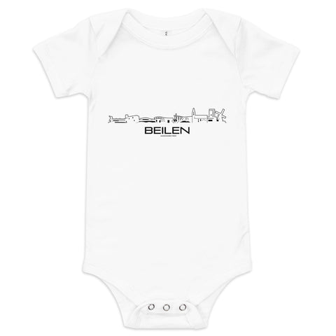 Baby Rompertje Beilen White 3-6m houten cadeau decoratie relatiegeschenk van WoodWideCities