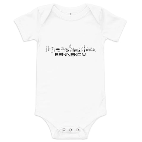 Baby Rompertje Bennekom White 3-6m houten cadeau decoratie relatiegeschenk van WoodWideCities