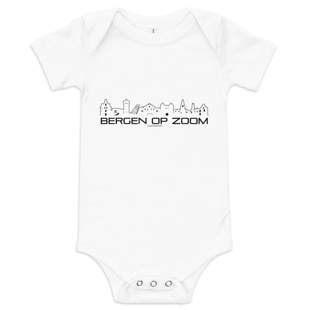 Baby Rompertje Bergen op Zoom houten cadeau decoratie relatiegeschenk van WoodWideCities