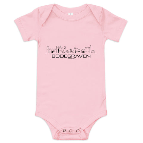 Baby Rompertje Bodegraven Roze 3-6 m houten cadeau decoratie relatiegeschenk van WoodWideCities