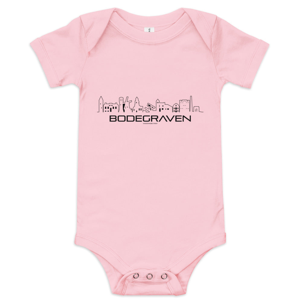 Baby Rompertje Bodegraven Roze 3-6 m houten cadeau decoratie relatiegeschenk van WoodWideCities