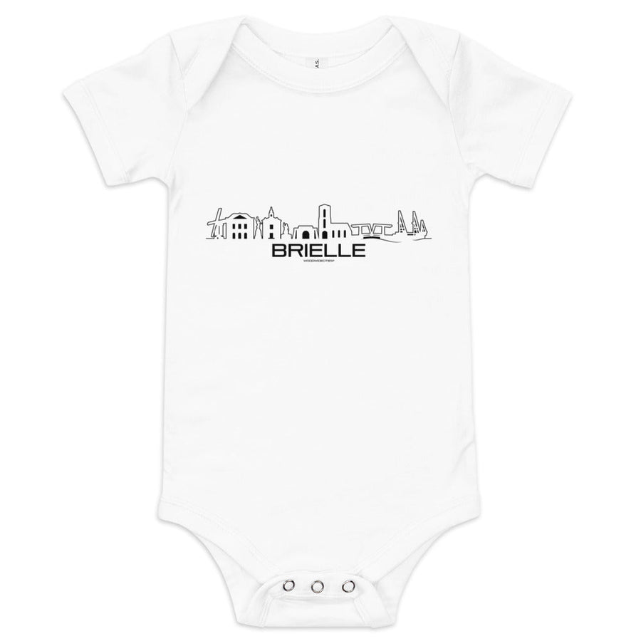 Baby Rompertje Brielle houten cadeau decoratie relatiegeschenk van WoodWideCities