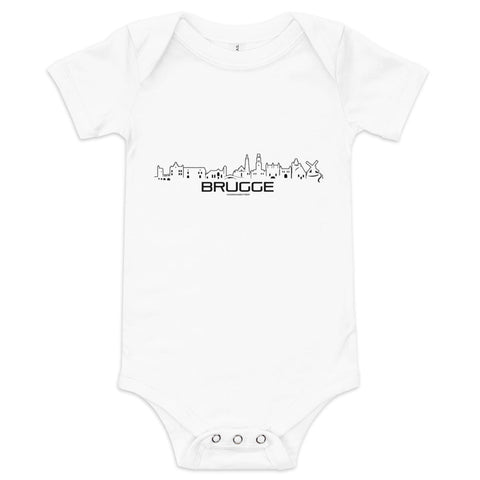 Baby Rompertje Brugge houten cadeau decoratie relatiegeschenk van WoodWideCities