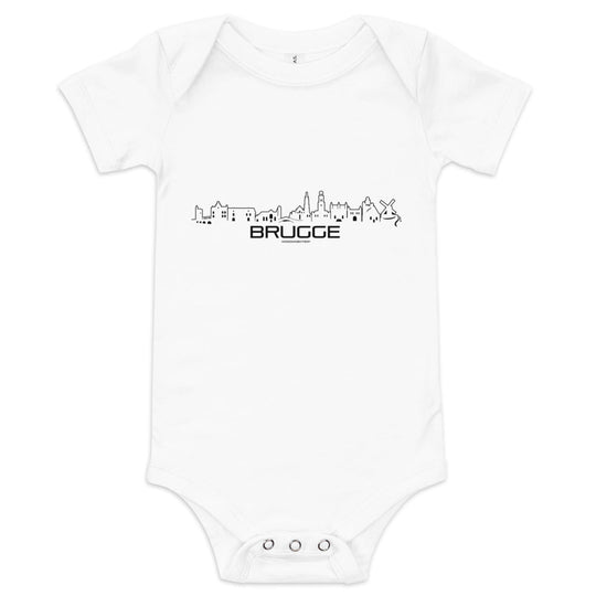 Baby Rompertje Brugge houten cadeau decoratie relatiegeschenk van WoodWideCities