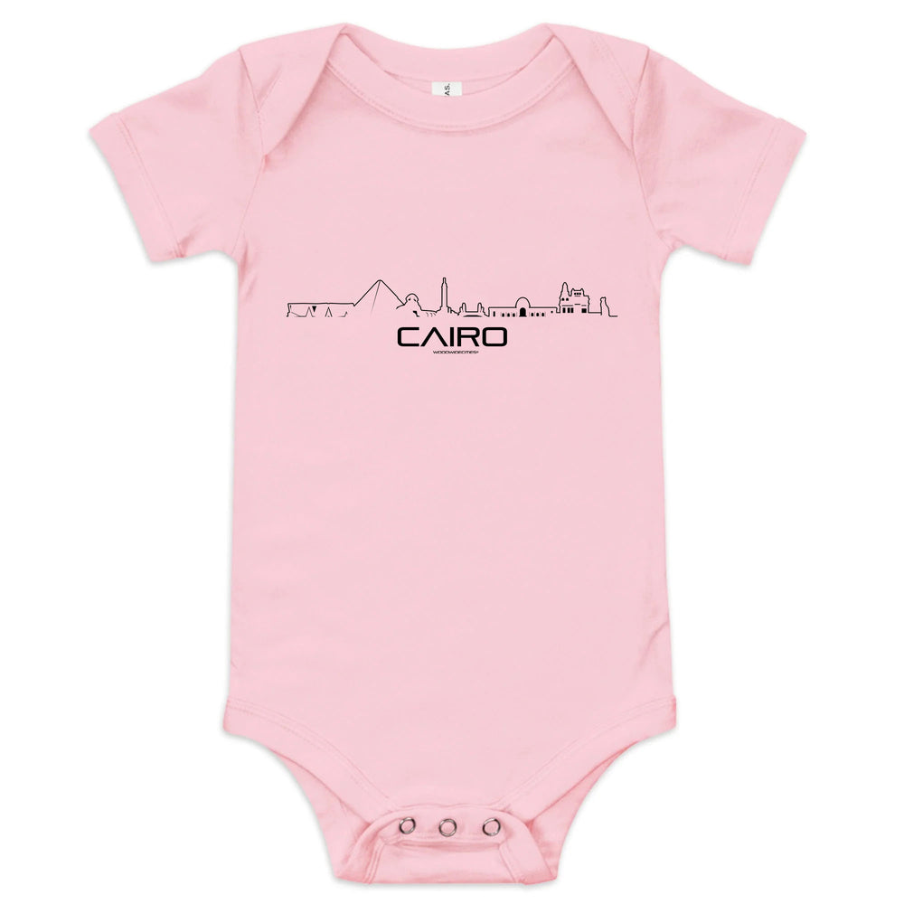 Baby Rompertje Cairo uniek cadeau voor baby geboren in Cairo geschenk van WoodWideCities