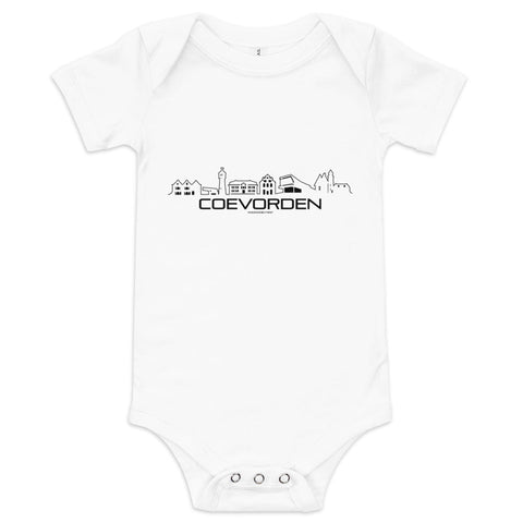 Baby Rompertje Coevorden houten cadeau decoratie relatiegeschenk van WoodWideCities