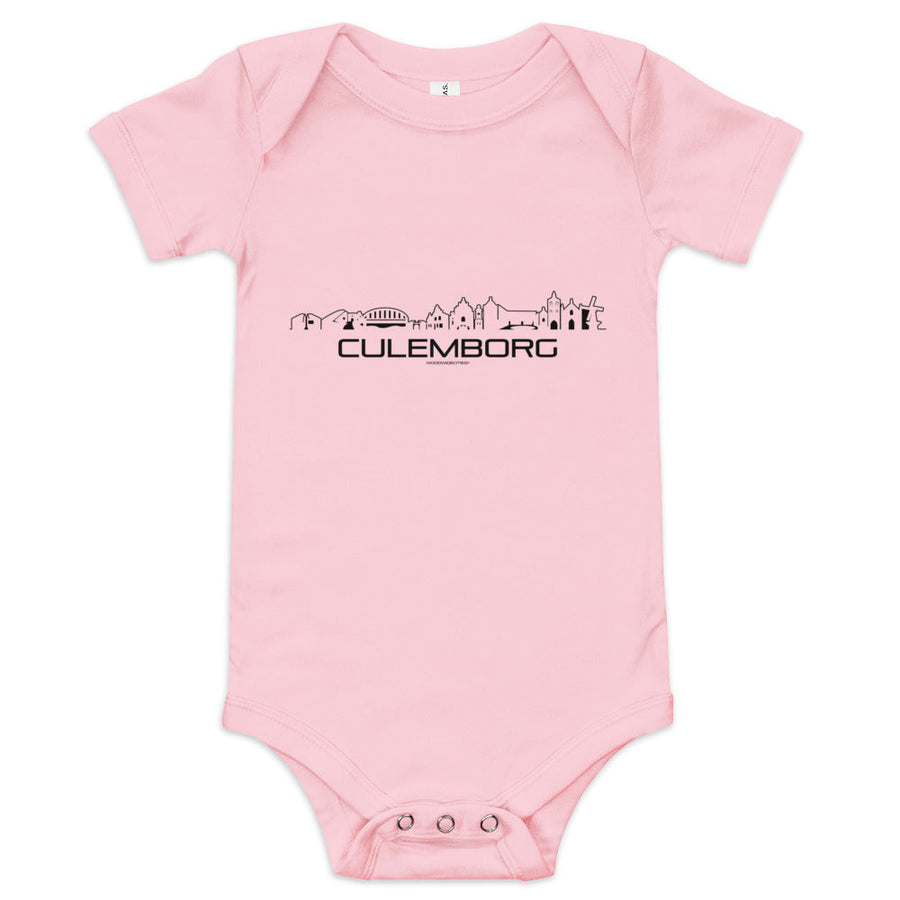Baby Rompertje Culemborg Pink 3-6m houten cadeau decoratie relatiegeschenk van WoodWideCities