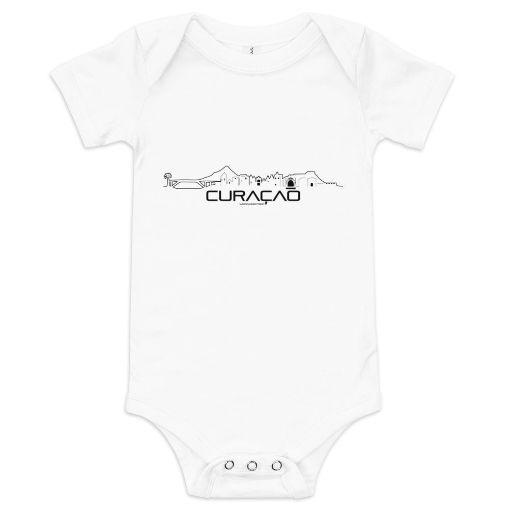 Baby Rompertje Curaçao houten cadeau decoratie relatiegeschenk van WoodWideCities