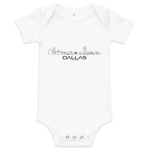 Baby Rompertje Dallas White 3-6m houten cadeau decoratie relatiegeschenk van WoodWideCities