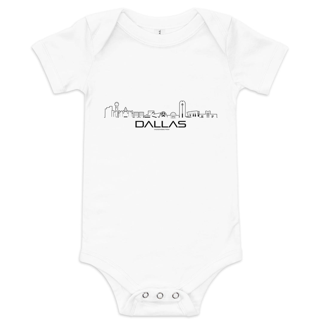 Baby Rompertje Dallas White 3-6m houten cadeau decoratie relatiegeschenk van WoodWideCities