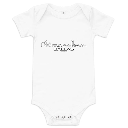 Baby Rompertje Dallas White 3-6m houten cadeau decoratie relatiegeschenk van WoodWideCities