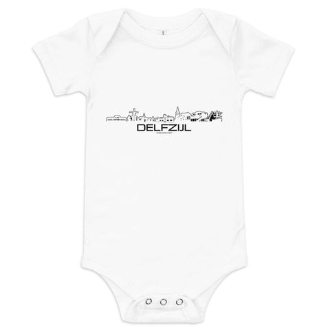 Baby Rompertje Delfzijl houten cadeau decoratie relatiegeschenk van WoodWideCities