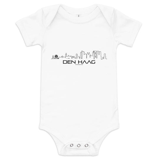 Baby Rompertje Den Haag houten cadeau decoratie relatiegeschenk van WoodWideCities