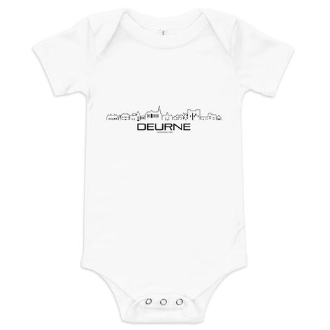 Baby Rompertje Deurne White 3-6m houten cadeau decoratie relatiegeschenk van WoodWideCities