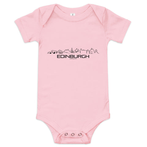 Baby Rompertje Edinburgh Pink 3-6m houten cadeau decoratie relatiegeschenk van WoodWideCities