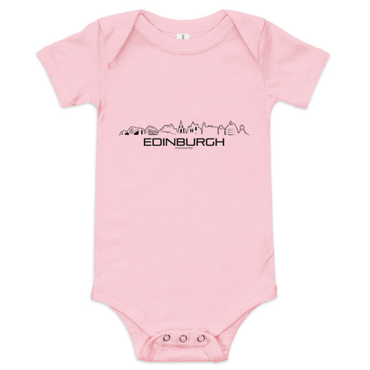 Baby Rompertje Edinburgh Pink 3-6m houten cadeau decoratie relatiegeschenk van WoodWideCities