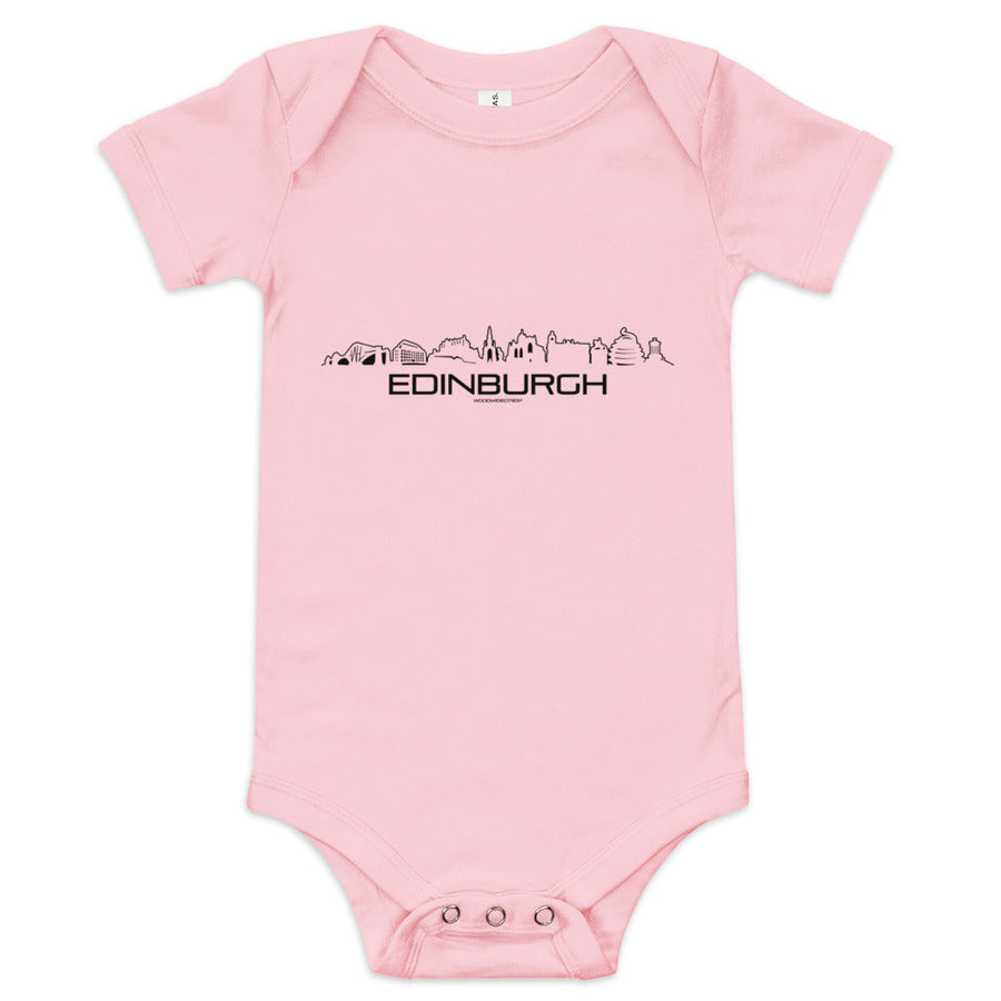 Baby Rompertje Edinburgh Pink 3-6m houten cadeau decoratie relatiegeschenk van WoodWideCities