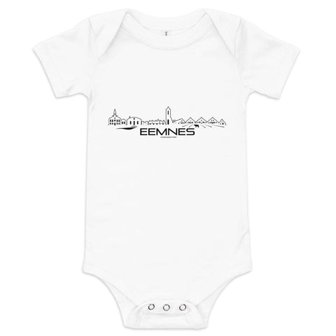 Baby Rompertje Eemnes White 3-6m houten cadeau decoratie relatiegeschenk van WoodWideCities