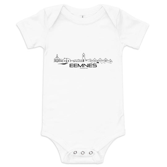 Baby Rompertje Eemnes White 3-6m houten cadeau decoratie relatiegeschenk van WoodWideCities