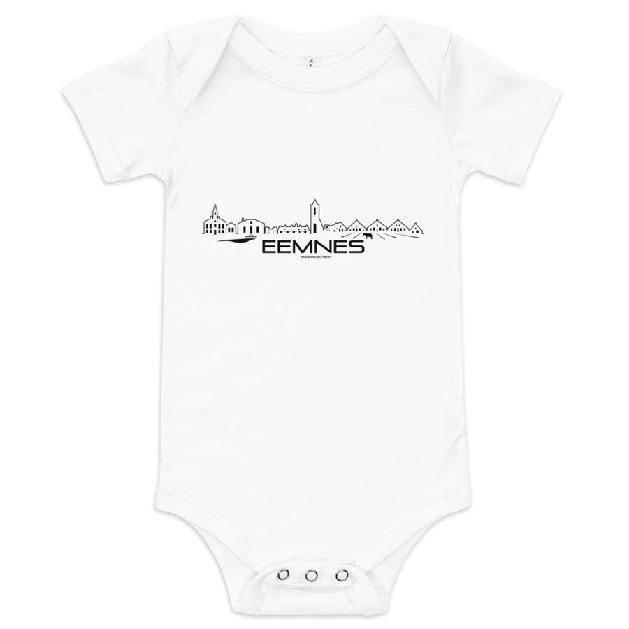 Baby Rompertje Eemnes White 3-6m houten cadeau decoratie relatiegeschenk van WoodWideCities