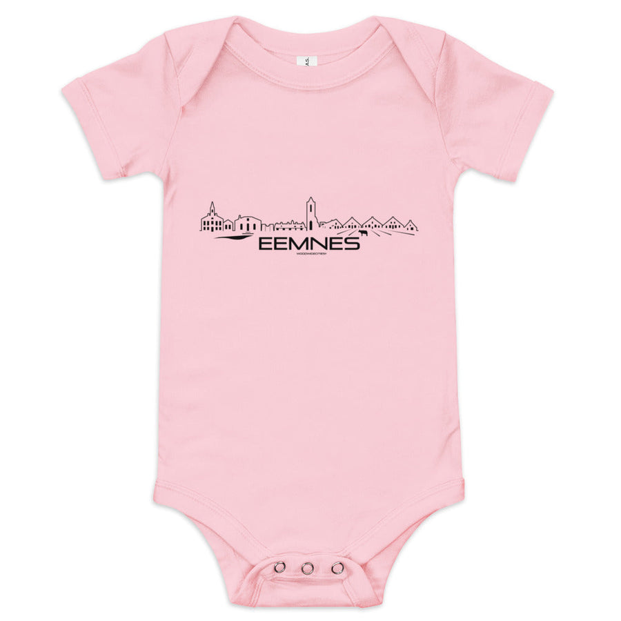 Baby Rompertje Eemnes Pink 3-6m houten cadeau decoratie relatiegeschenk van WoodWideCities