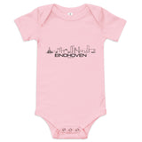 Baby Rompertje Eindhoven Pink 3-6m houten cadeau decoratie relatiegeschenk van WoodWideCities