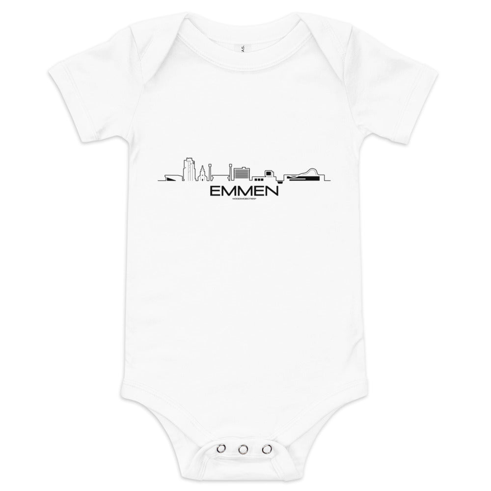 Baby Rompertje Emmen houten cadeau decoratie relatiegeschenk van WoodWideCities