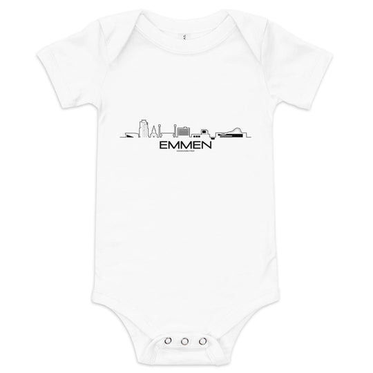 Baby Rompertje Emmen houten cadeau decoratie relatiegeschenk van WoodWideCities