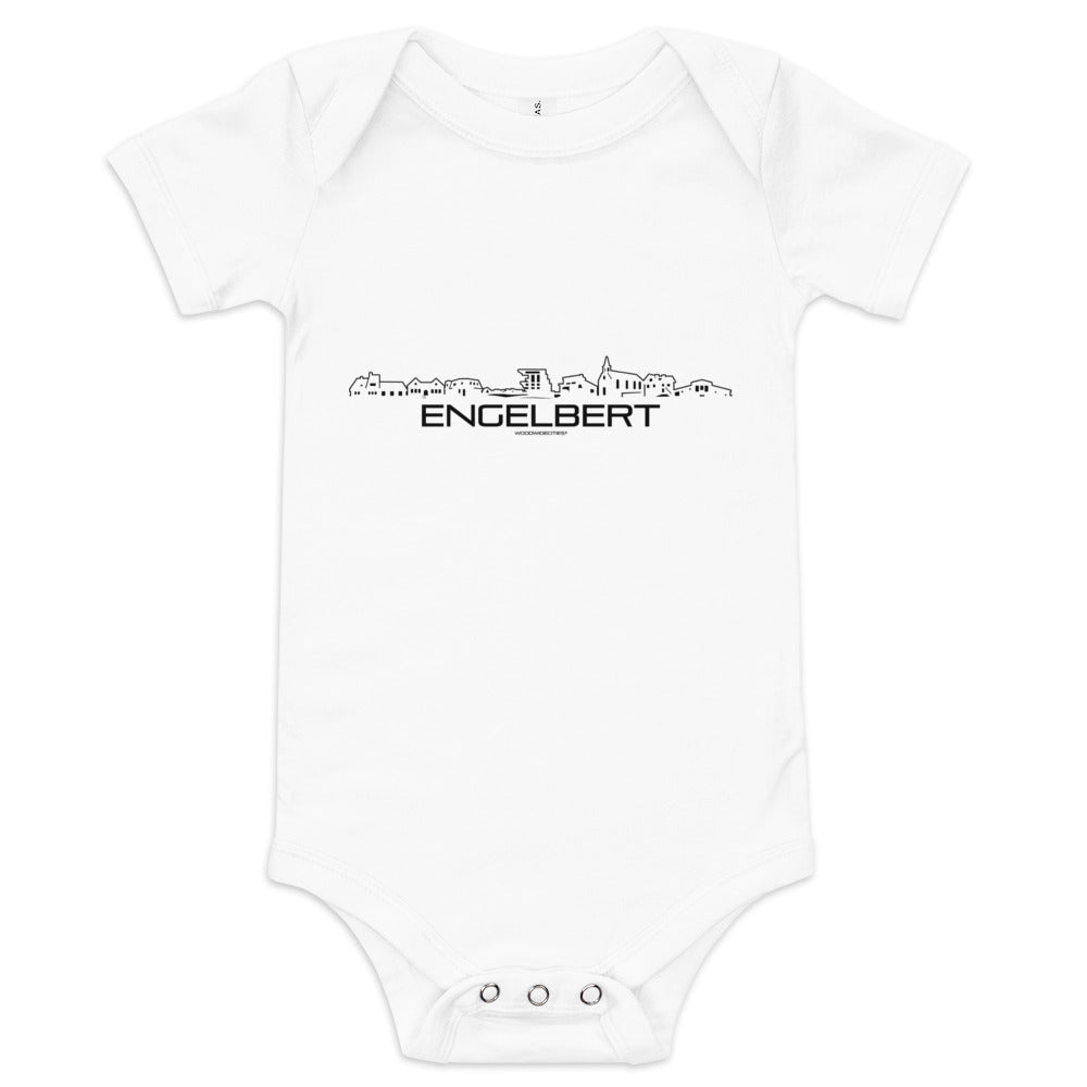 Baby Rompertje Engelbert houten cadeau decoratie relatiegeschenk van WoodWideCities