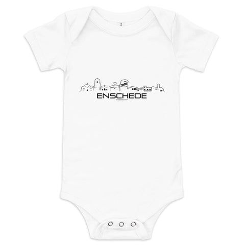 Baby Rompertje Enschede houten cadeau decoratie relatiegeschenk van WoodWideCities