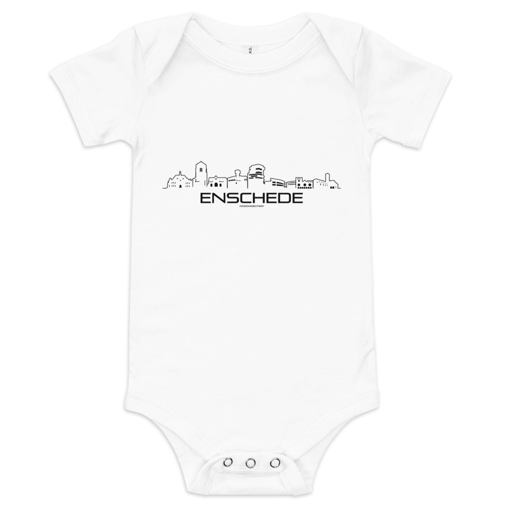 Baby Rompertje Enschede houten cadeau decoratie relatiegeschenk van WoodWideCities